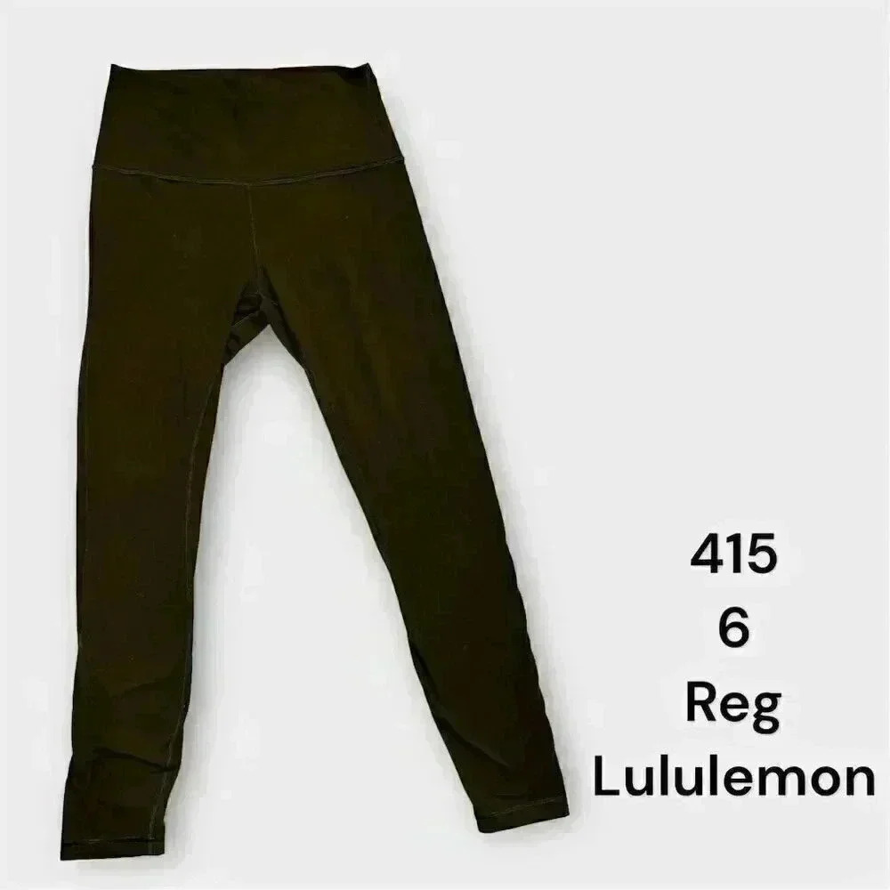 Lululemon Women's High-Rise Ankle Leggings Dark Green Size 6 Activewear